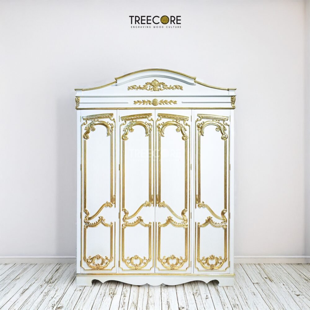 Elegant Handcrafted European-Style Wardrobe with Custom Door Options