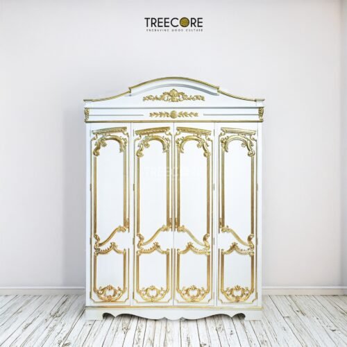 Elegant Handcrafted European-Style Wardrobe with Custom Door Options