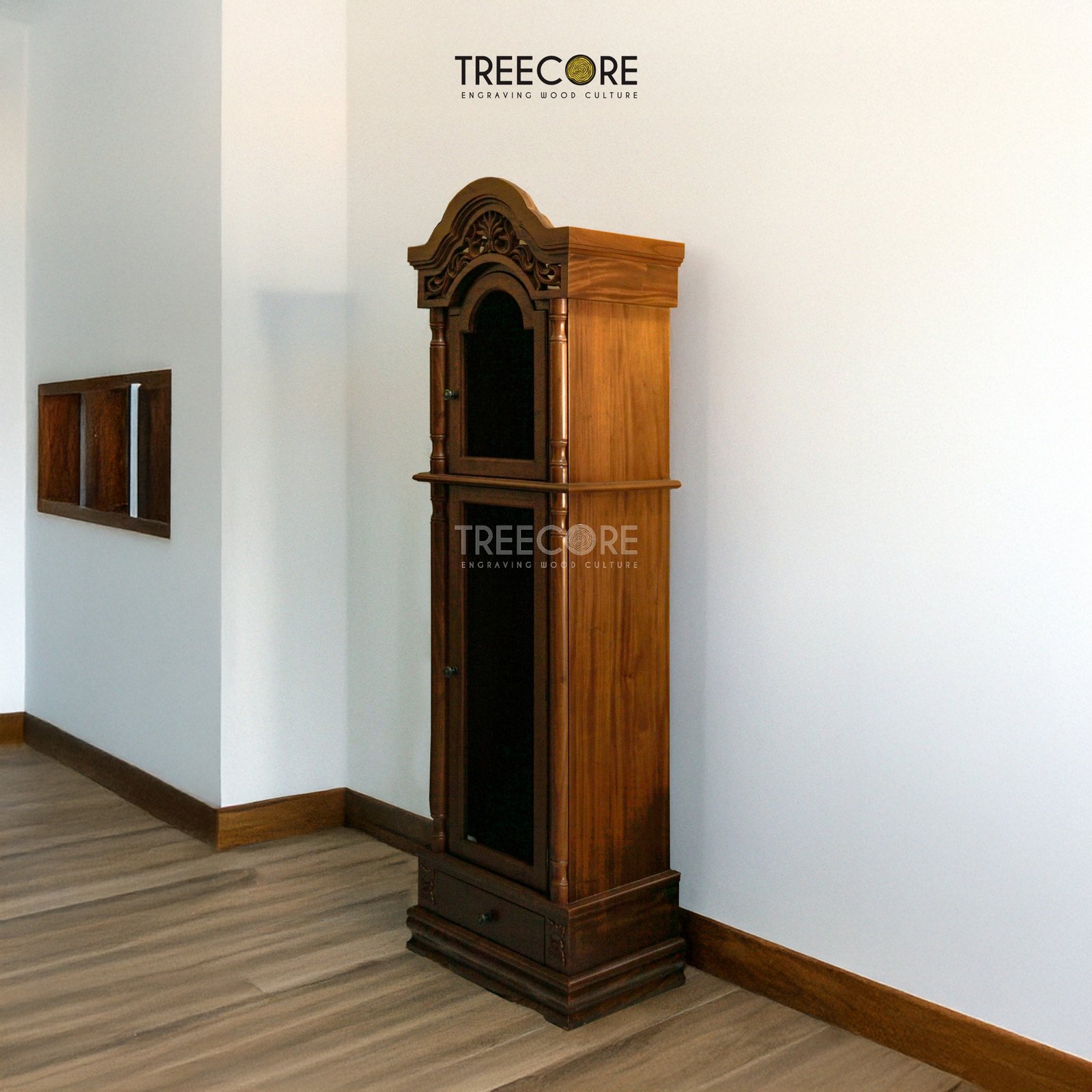 Versatile Wooden Display Cabinet for Any Space