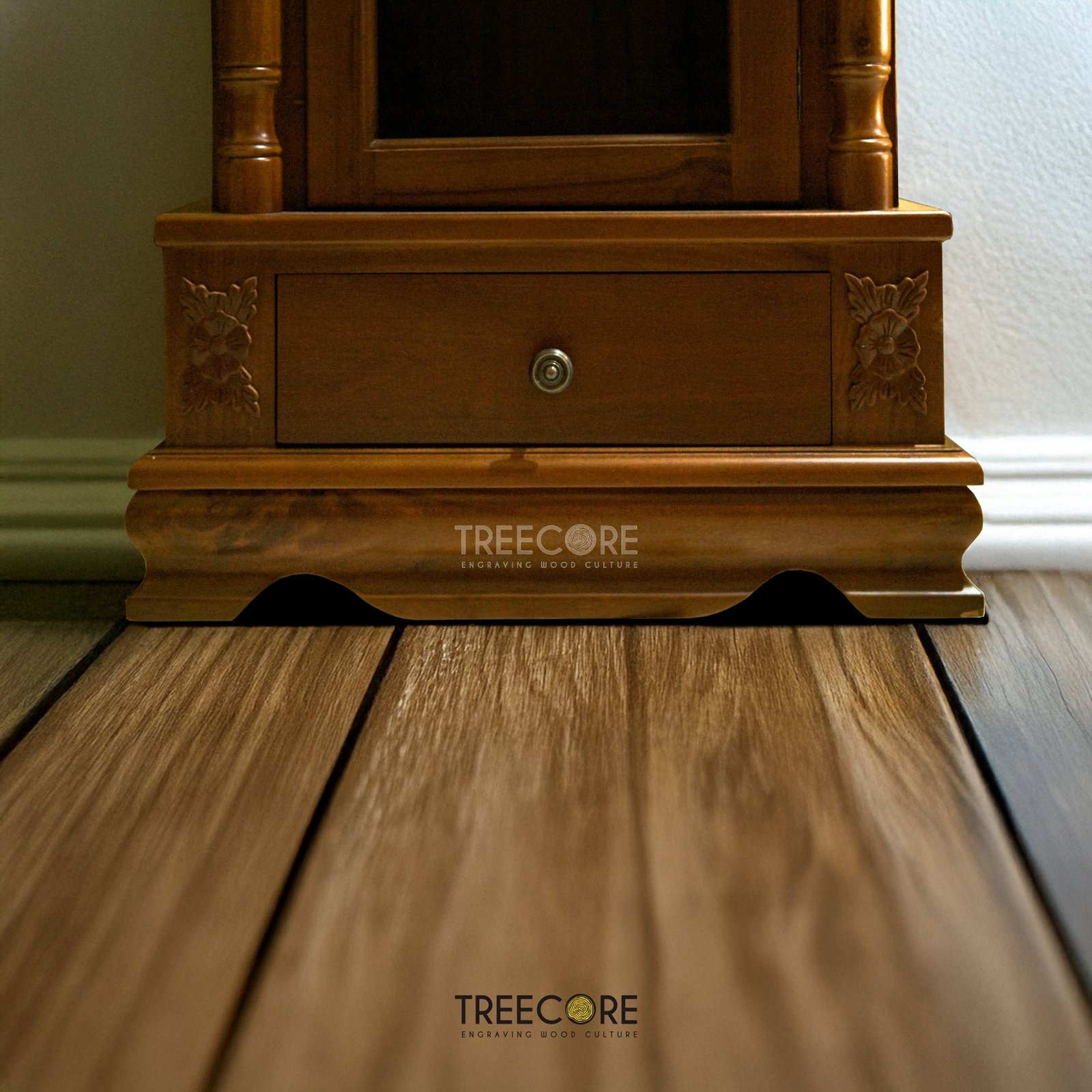 Versatile Wooden Display Cabinet for Any Space