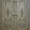 Vintage-Style Wooden Wardrobe with Intricate Hand-Carved Details