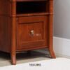 Sturdy Wooden Bedside Table with Open and Closed Drawers