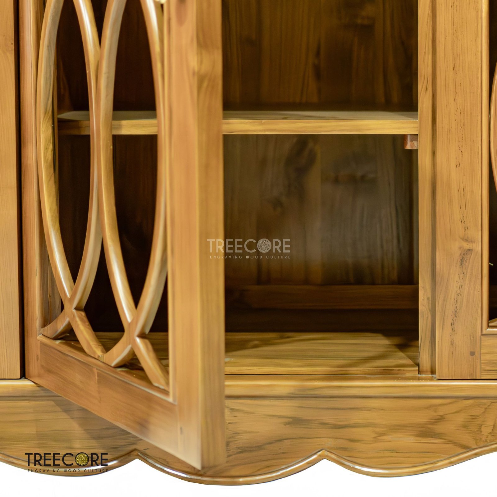 Elegant Buffet Cabinet with Glass Panels