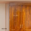 Spacious 3-Door Wardrobe with Elegant Carvings and Ample Storage