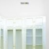 Royal Glass-Door Wardrobe with Integrated Dressing Table