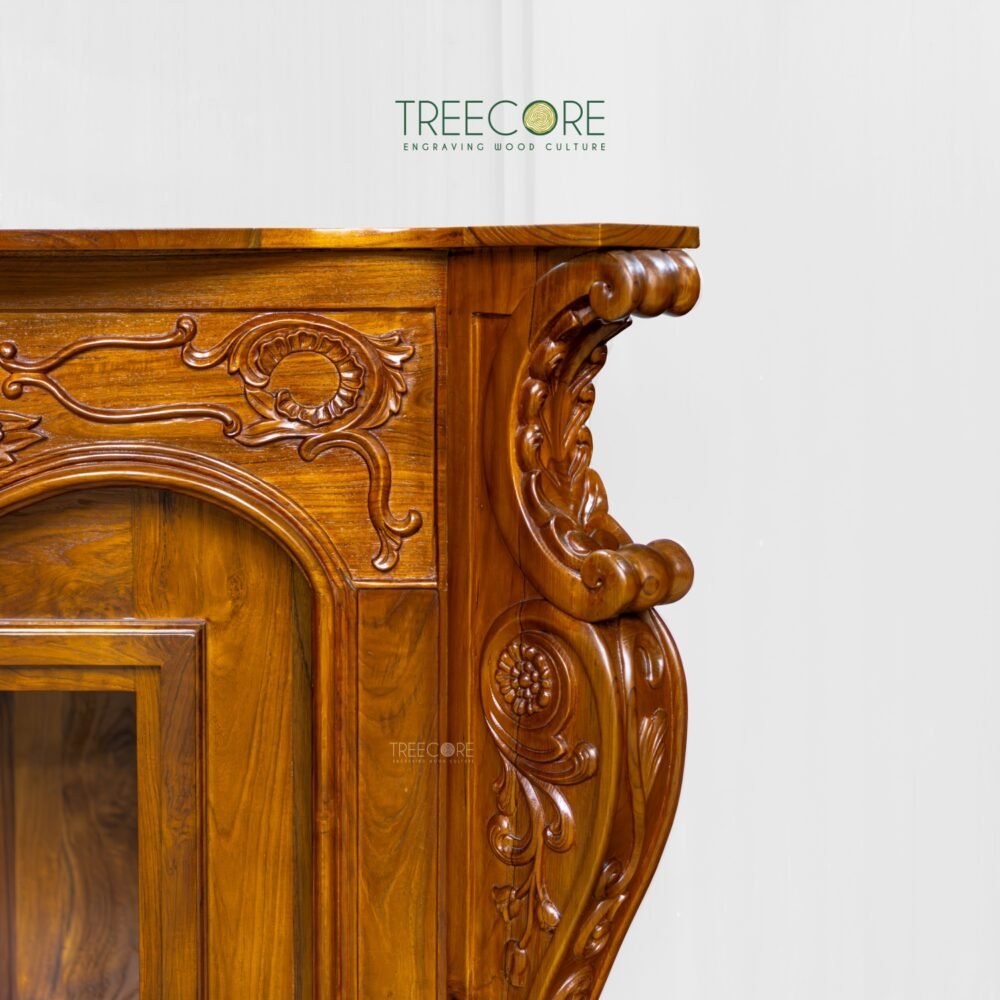 Carved TV Cabinet with Majestic Detailing