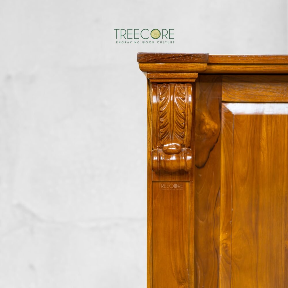 Carved TV Cabinet with Majestic Detailing