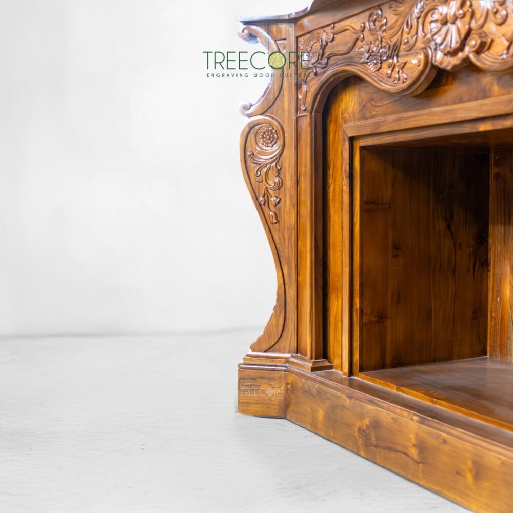 Carved TV Cabinet with Majestic Detailing