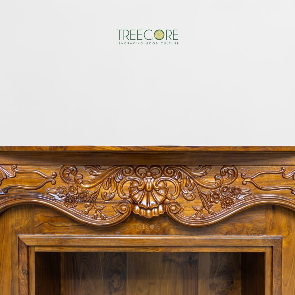 Carved TV Cabinet with Majestic Detailing