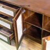 Wooden Sideboard with Rattan Doors