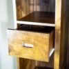 Storage-45-a92c4633 Rustic Rattan Wardrobe with Tiered Shelves and Spacious Hanging Storage
