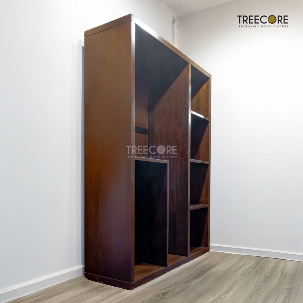 Storage-47-4c3579d1 Open Wardrobe Storage with Hanging Rail and Natural Wooden Finish