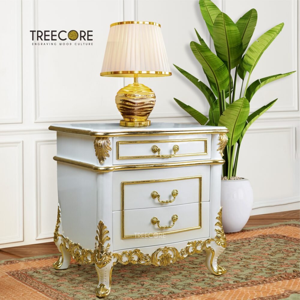 Wooden Royal Classic Nightstand – Timeless Elegance for Your Home