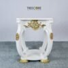 Luxury Small Side Table – Elegant Design with Gold Accents