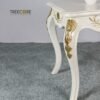 Regal Square Side Table – Classic Elegance with Hand-Carved Gold Accents