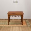 Handcrafted Wooden Side Table with Detailed Carvings