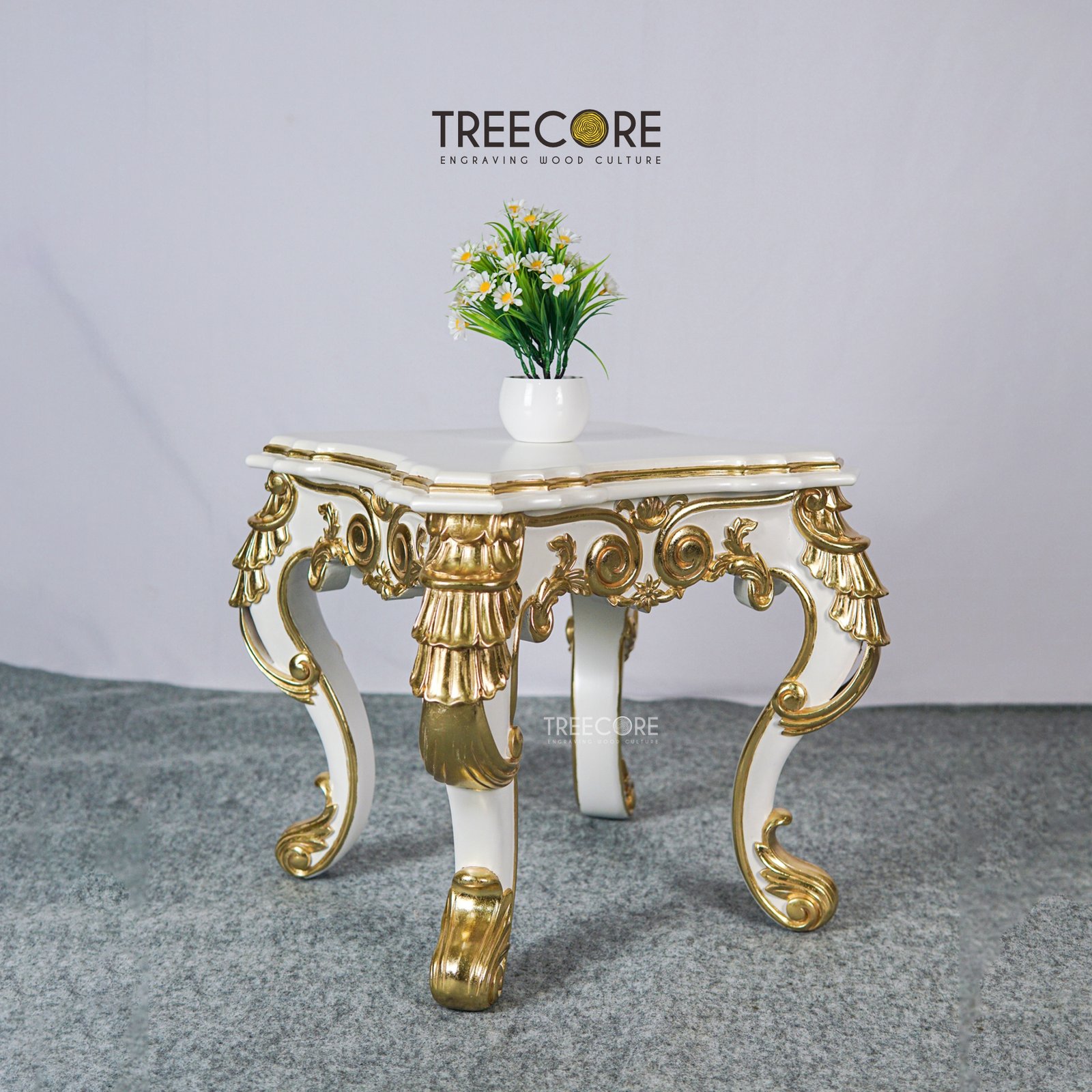 Luxury Carved Side Table