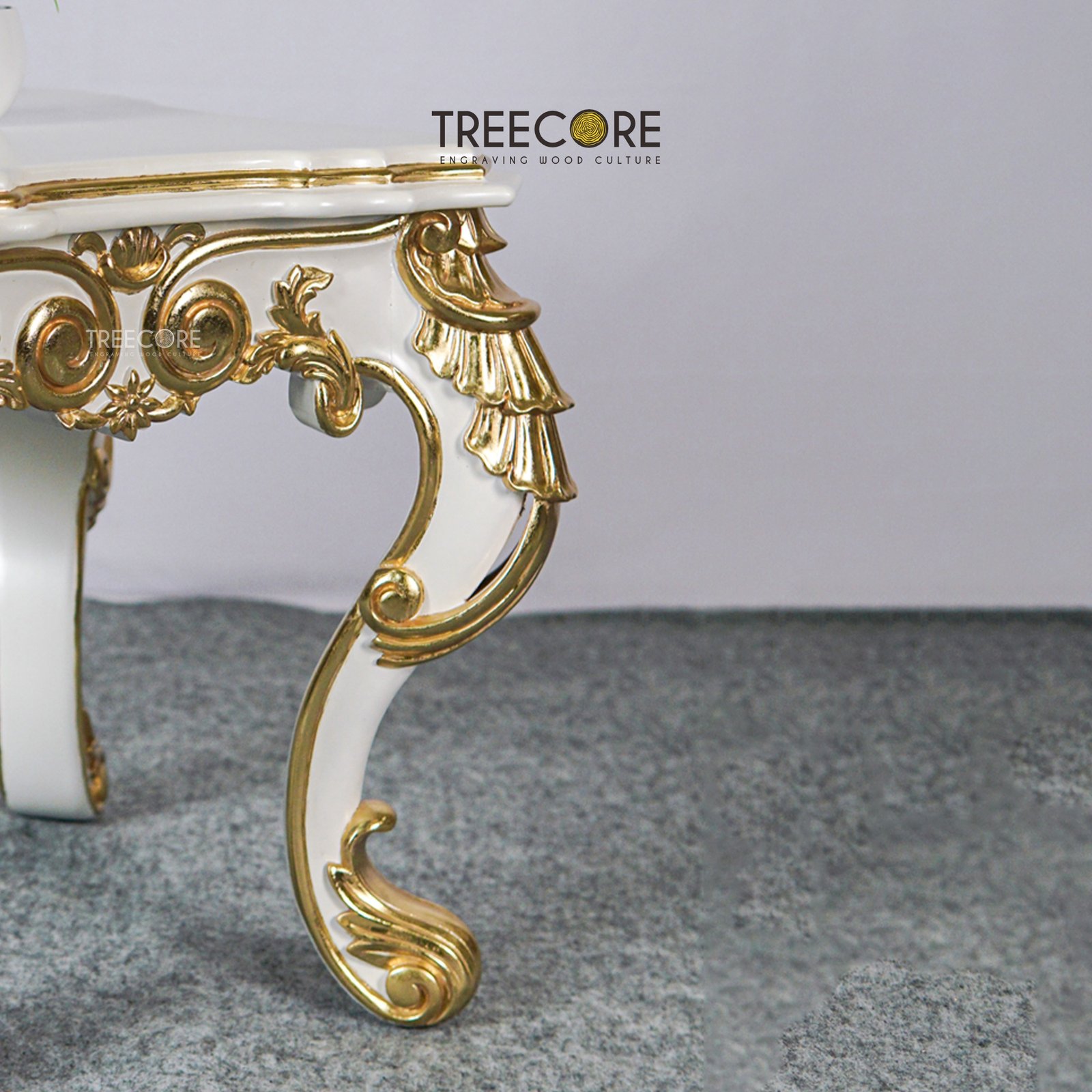 Luxury Carved Side Table