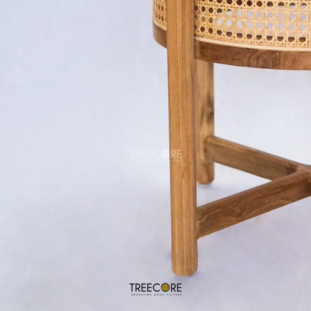Natural Wooden Rattan Table for Stylish Room Accents