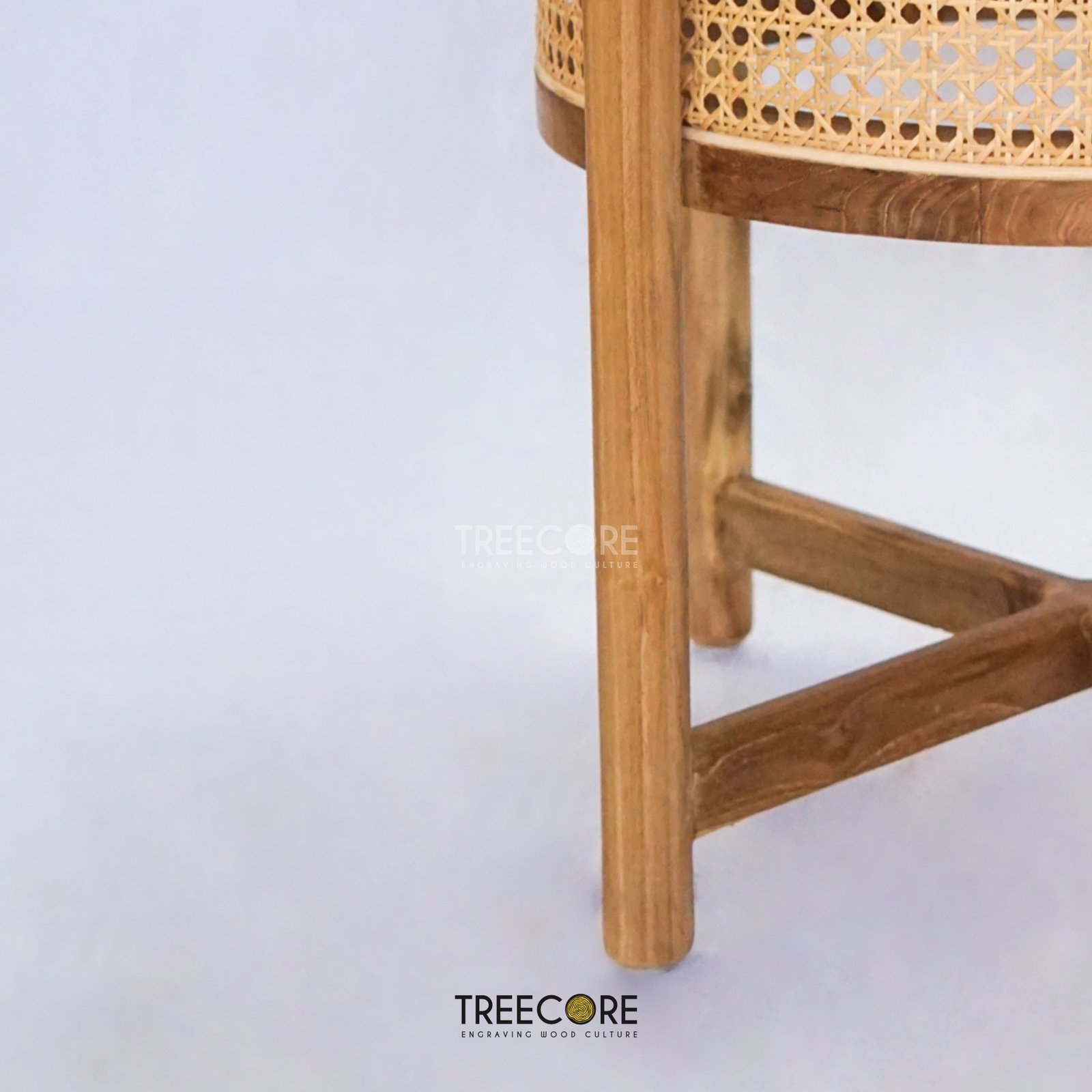 Natural Wooden & Rattan Table for Stylish Room Accents