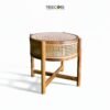 Natural Wooden Rattan Table for Stylish Room Accents