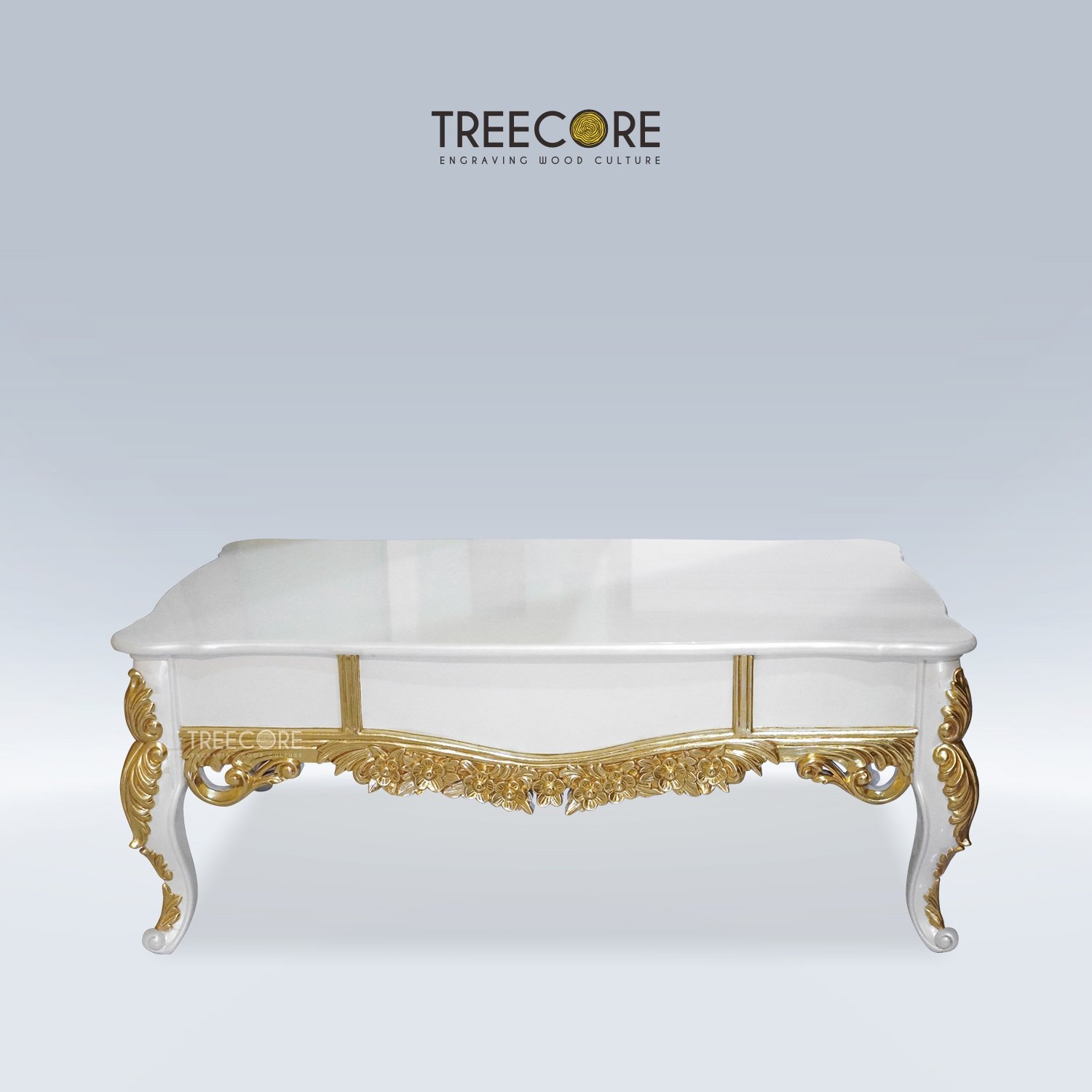 Refined White Wooden Table