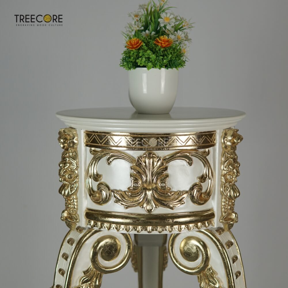 Classic Wooden Plant Stand Console Table for Home Décor