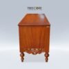 Versatile Wooden Sideboard with Carvings and Spacious Drawers