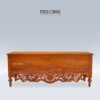 Versatile Wooden Sideboard with Carvings and Spacious Drawers