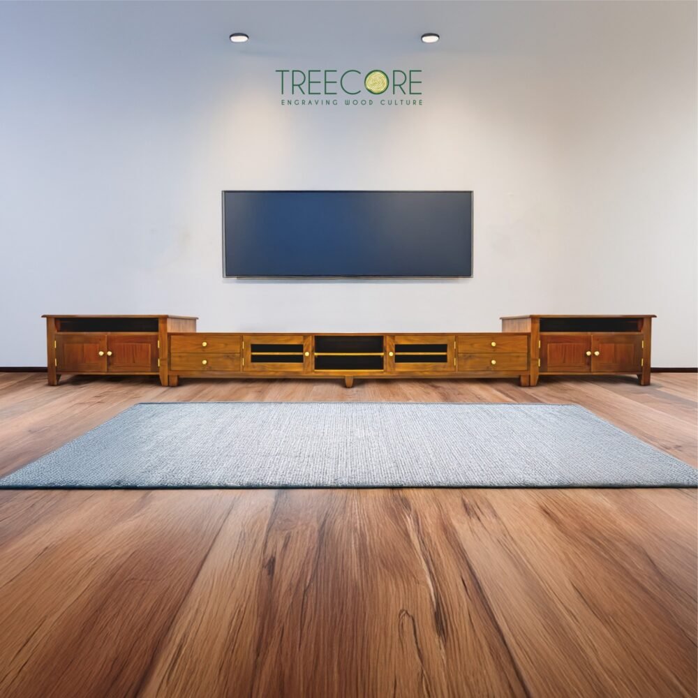 Spacious Minimalist TV Cabinet with Abundant Storage Solutions