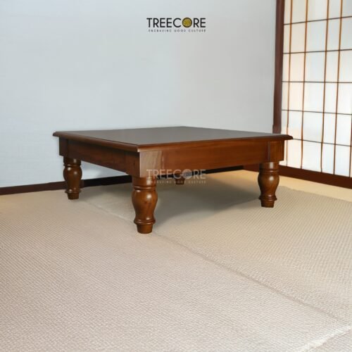 Hand-Turned Coffee Table with Classic Rounded Legs