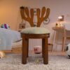 Wooden Children's Chair with Deer Antler Backrest — Playful, Comfortable, and Natural