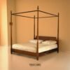 Antique Four-Poster Bed – A Timeless Masterpiece of Solid Wood Craftsmanship