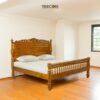 Royal Classic Wooden Bed with Hand-Carved Details