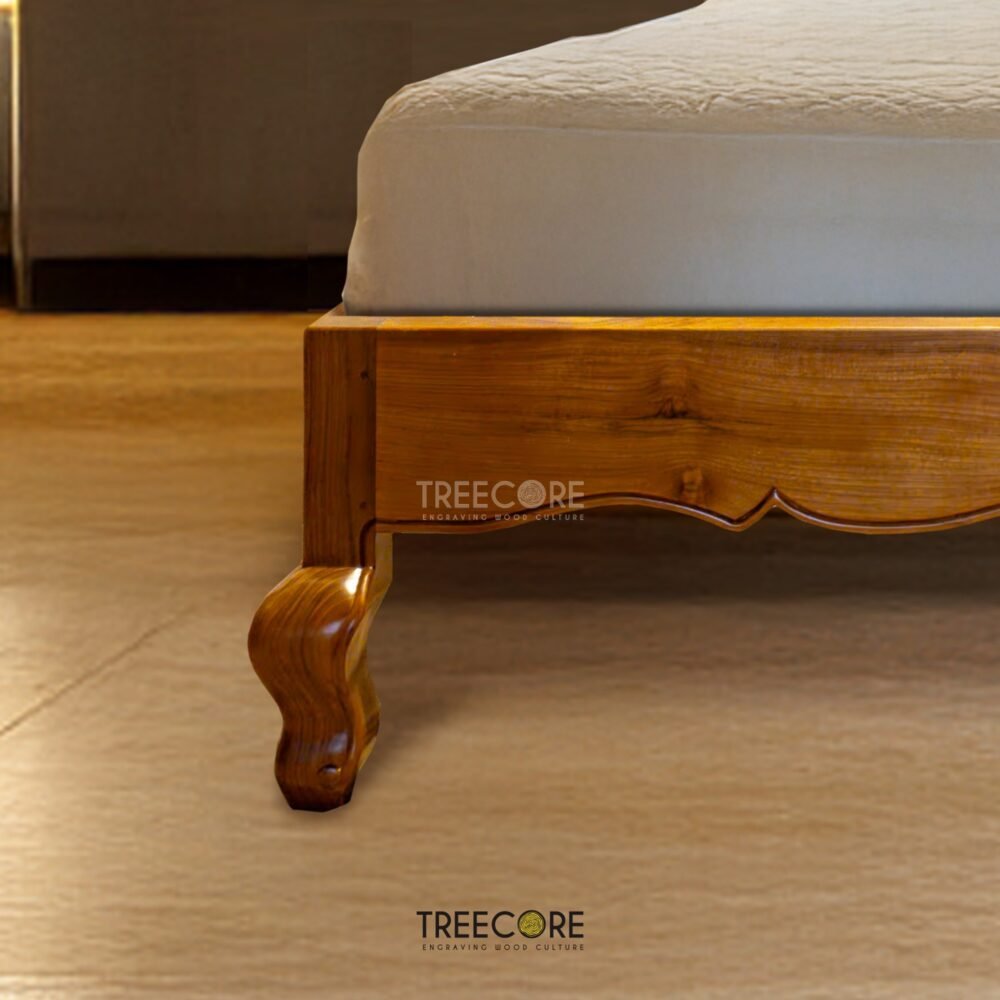 Luxurious Upholstered Wooden Bed