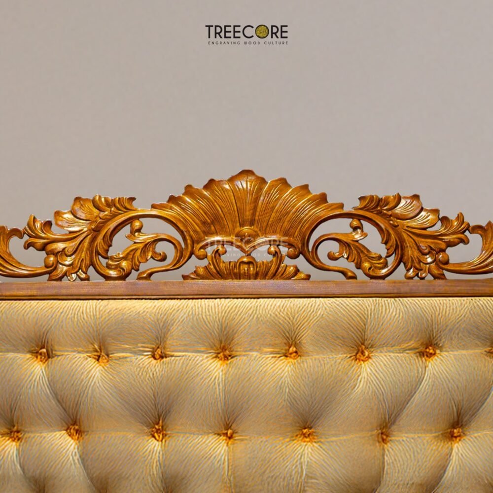 Luxurious Upholstered Wooden Bed