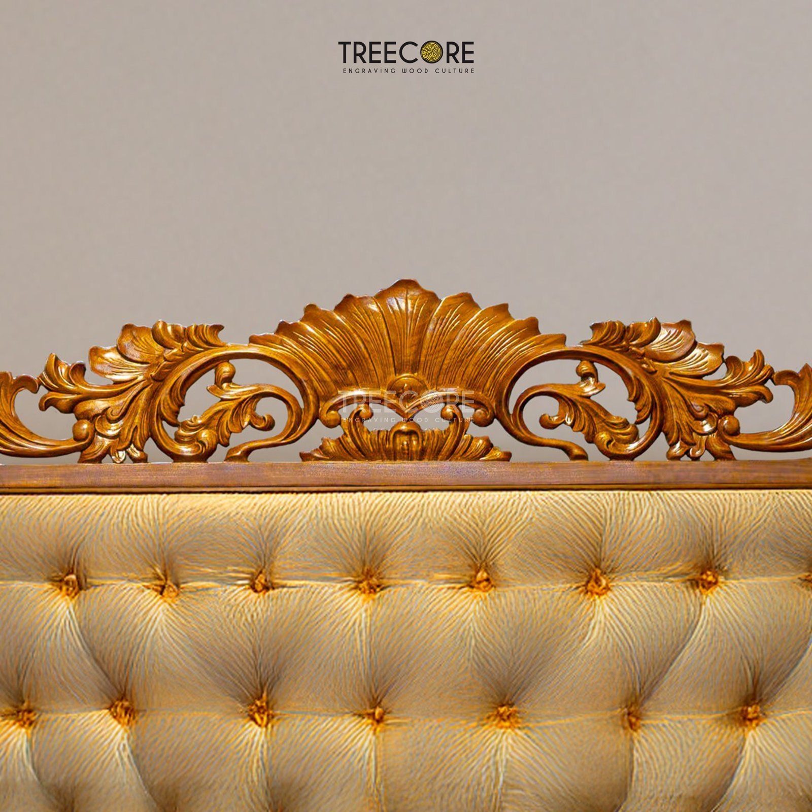 Luxurious Upholstered Wooden Bed