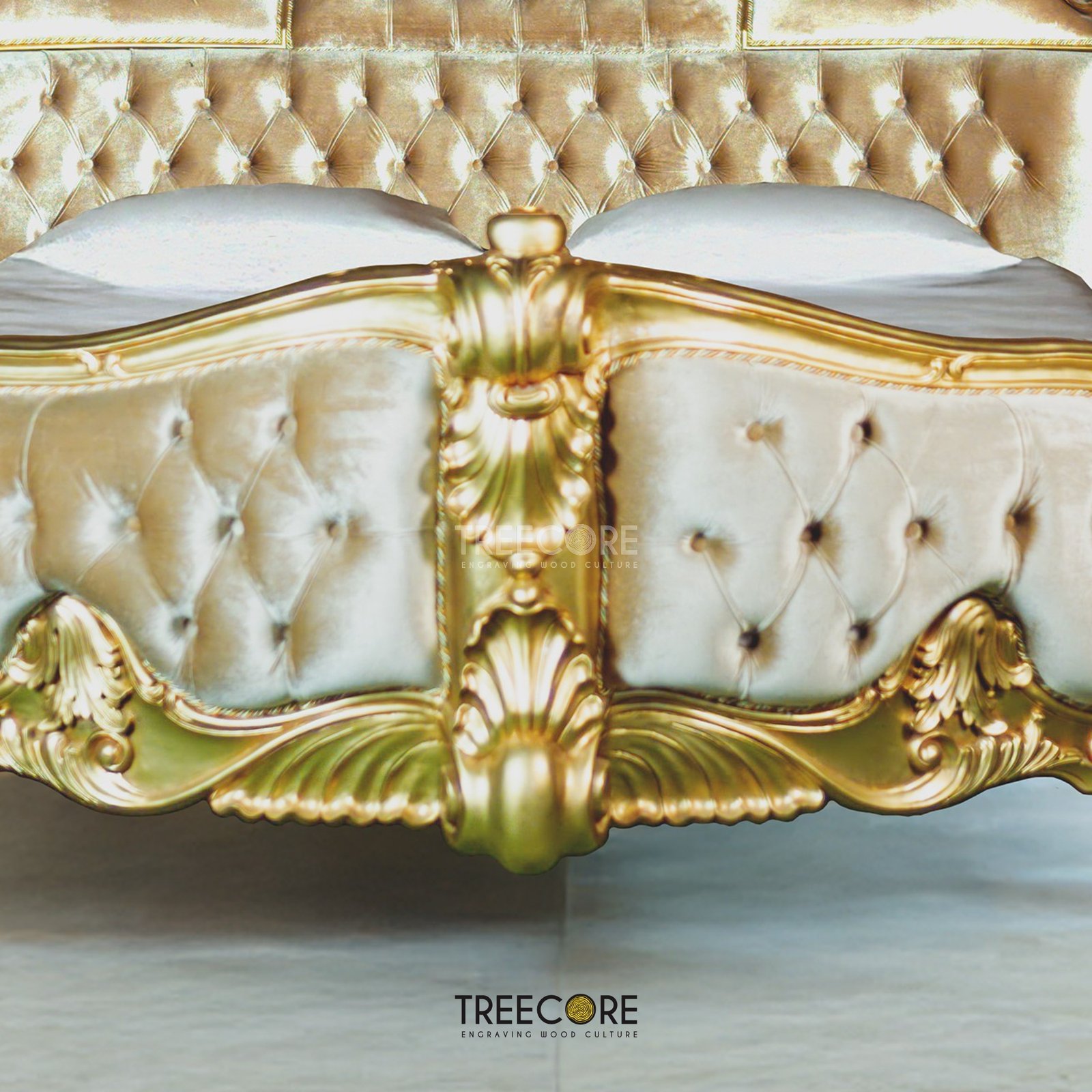 Luxury Royal Carved Bed — Opulent Elegance for Your Bedroom