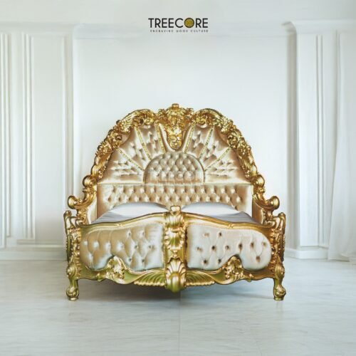 Luxury Royal Carved Bed — Opulent Elegance for Your Bedroom