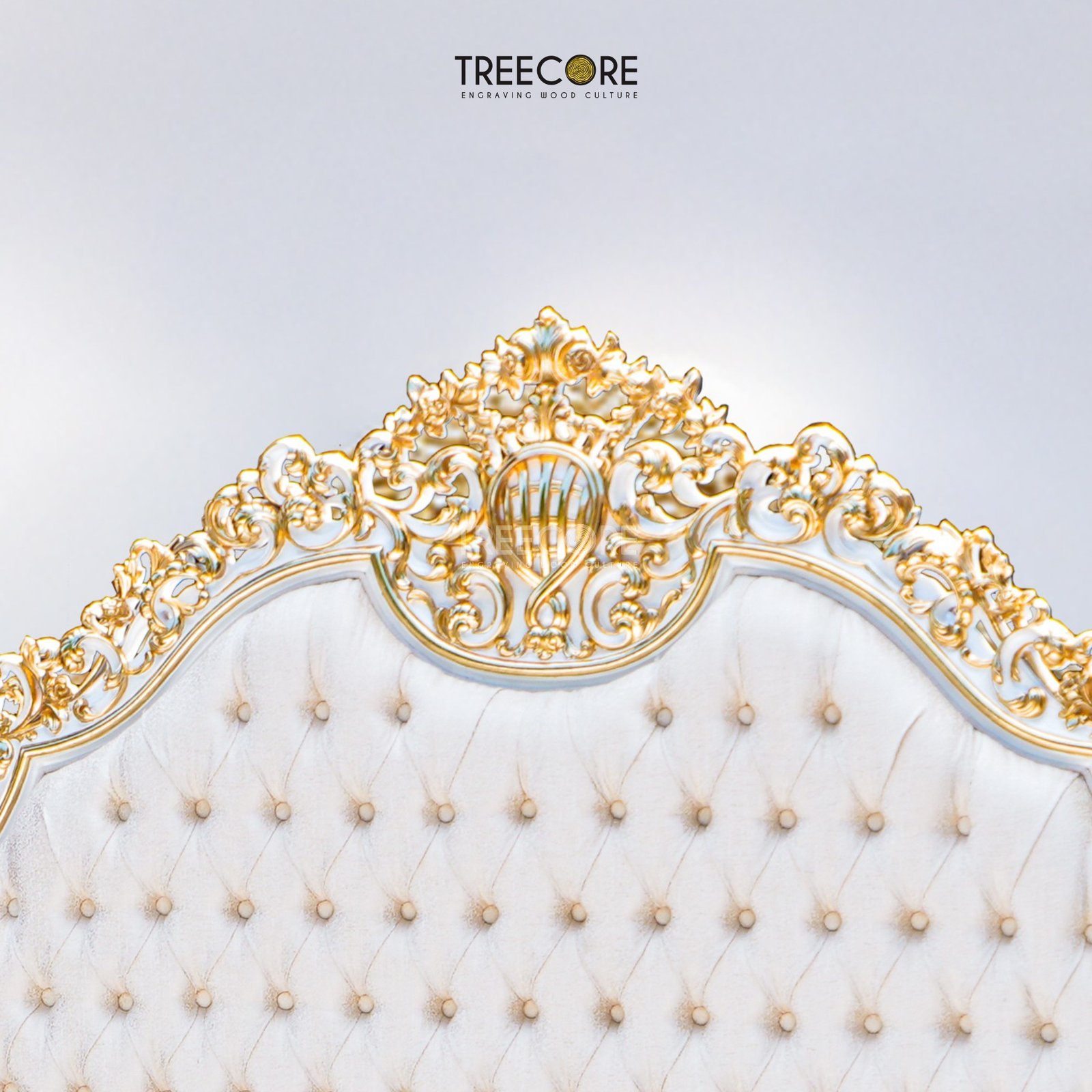 Luxury Carved Wooden Bed – Elegant and Timeless Design