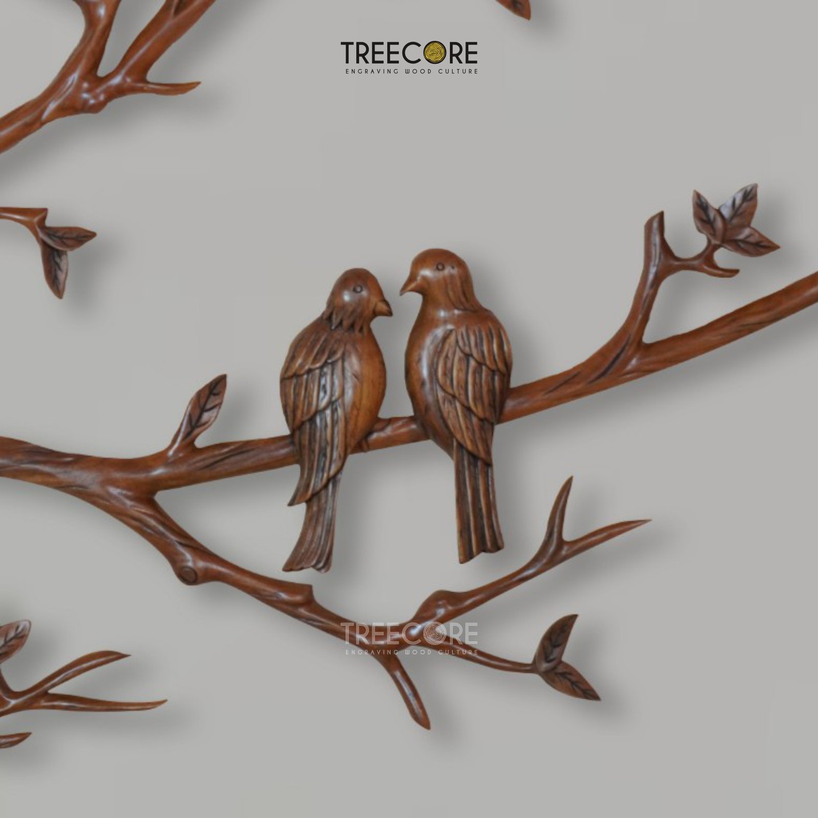 Wooden Twigs Wall Art – 2 Panel Tree Branch Carving
