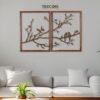Wooden Twigs Wall Art – 2 Panel Tree Branch Carving