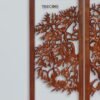 Wooden Tree Wall Art – 3 Panel Carved Tree Design