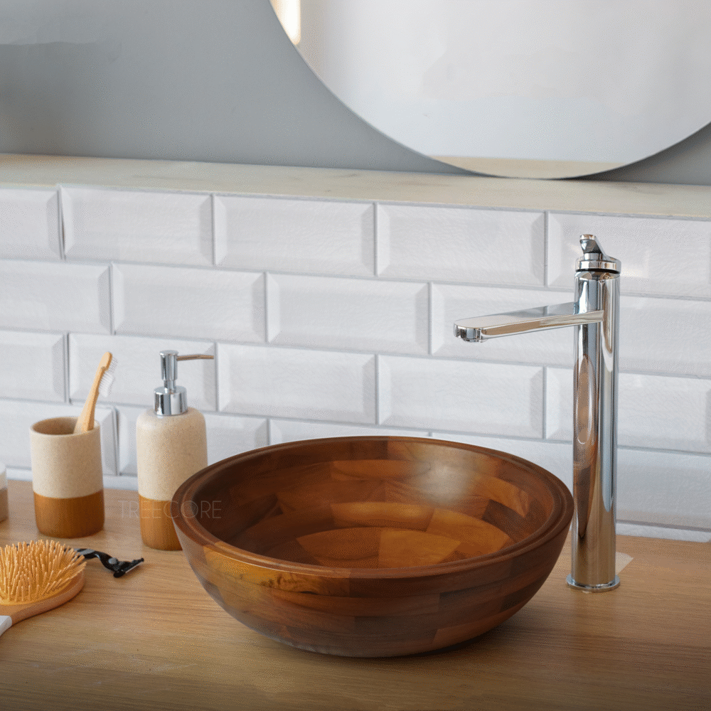 Teak Wood Sink – Natural Beauty Meets Functionality