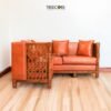 Chair-14-85424914 L-Shaped Wooden Sofa with Storage and Comfortable Upholstery