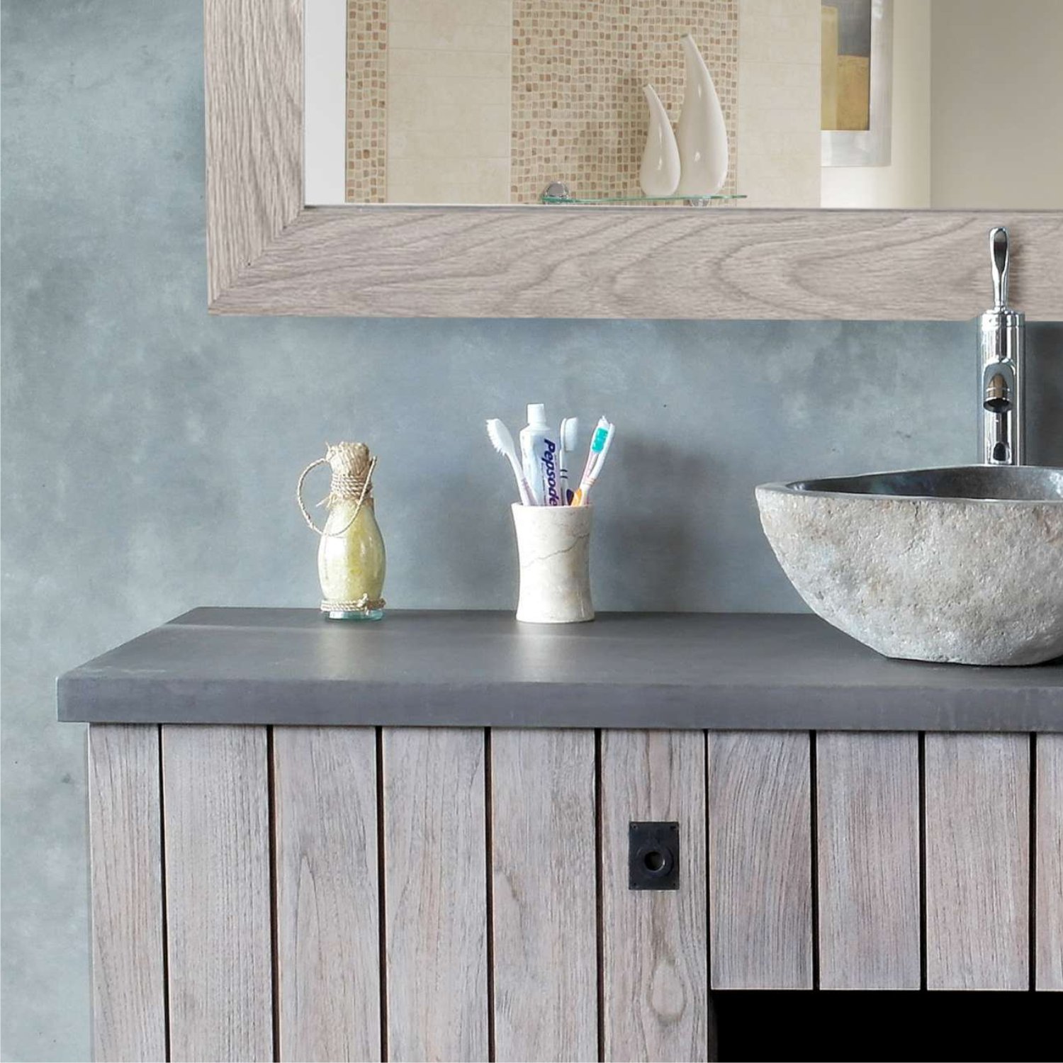 Teak Wood Sink Vanity – Timeless Elegance & Practical Storage