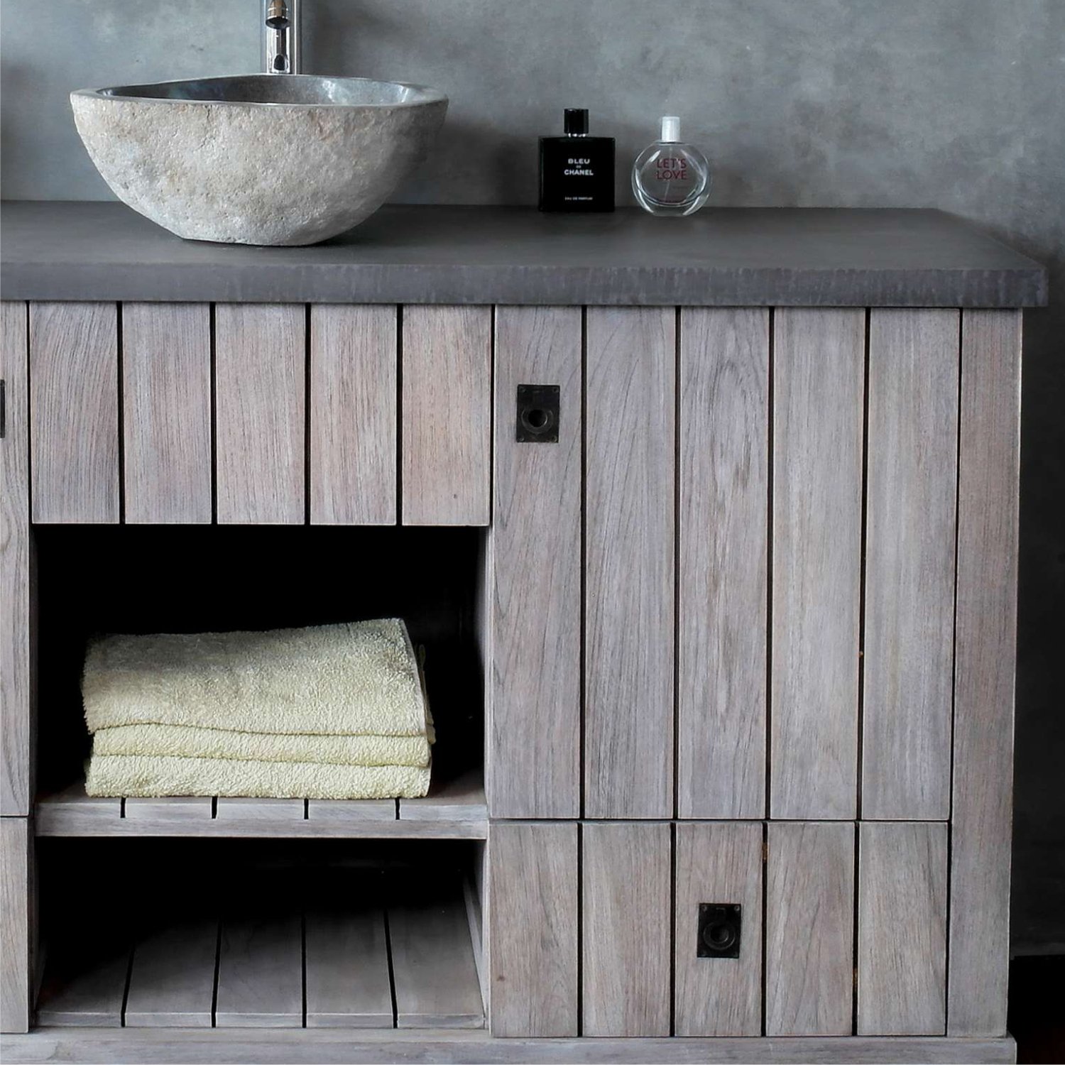 Teak Wood Sink Vanity – Timeless Elegance & Practical Storage
