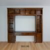 Wooden Bookshelf with Workstation – A Smart Storage & Workspace Solution