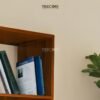 Teak Wood Book Rack – Elegant Minimalism with 4 Open Shelves