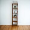 Teak Wood Book Rack – Elegant Minimalism with 4 Open Shelves